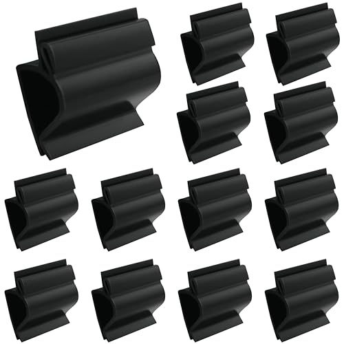 XGNG 24pcs Black Plastic Menu Holder PVC Profile Bowl Cup Label Holder Buffet Banquet Meal