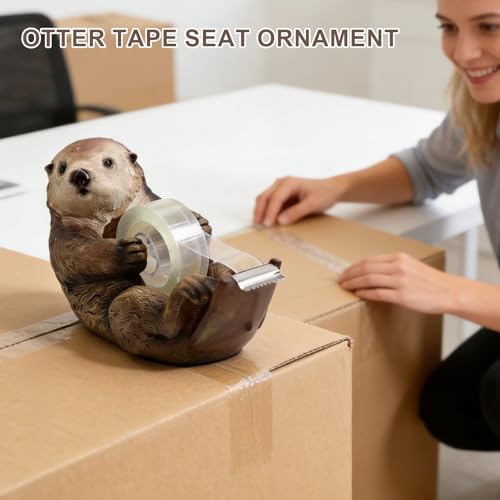 Niedlich Paketband Abroller für Tische, Abroller Klebeband, 14 x 8.3 x 7 Harz Paketklebeband Abroller Inklusive 1 Rolle Klebeband Klebebandabroller Kinder für Büro Schule Oder als Geschenk