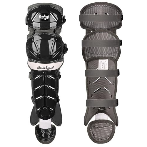 Beutyal Baseball Softball Catcher Leg Guards Shin Guards Adult 15 Inch
