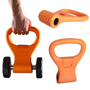 Adjustable Kettlebell Handle,Portable Weight Grip Travel Workout Equipment Gear for Gym Bag, Weightlifting, Bodybuilding, Lose Weight | Clamps to Dumbbells,Handle to Convert Dumbbells into Kettlebells for Workouts Portable Weight Grip Travel Workout Equipment