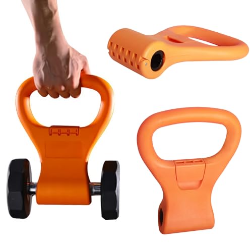 Adjustable Kettlebell Handle,Portable Weight Grip Travel Workout Equipment Gear for Gym Bag, Weightlifting, Bodybuilding, Lose Weight | Clamps to Dumbbells,Handle to Convert Dumbbells into Kettlebells for Workouts Portable Weight Grip Travel Workout Equipment