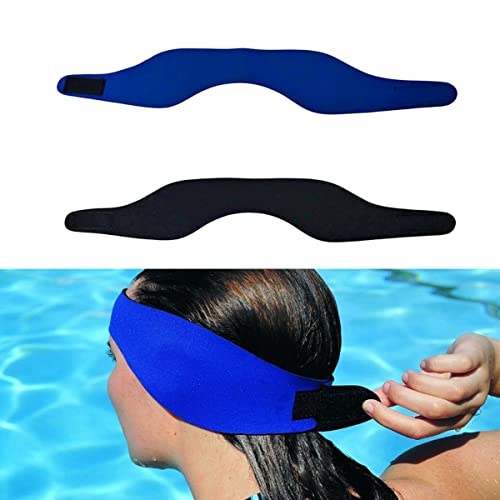 2 Pezzi Fascia da Nuoto Fascia Auricolare, Fascia di Protezione per Orecchi da Nuoto, Fascia in Neoprene Elastico Regolabile, Fascia di Protezione per Le Orecchie per Surf Sci Nautico