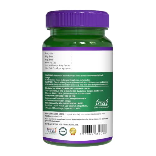 Image of Pure Nutrition Digestive Enzymes with Bromelain 840mg | Digestive Enzyme Supplement with Amylase, Lipase, Protease, Cellulase & Lactase | Supports Digestion & Nutrient Breakdown | 90 Veg Capsules