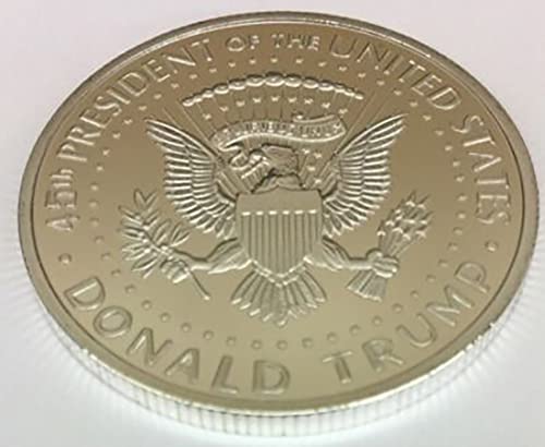 2017 President Donald Trump Inaugural Silver Eagle Commemorative Novelty Coin 38Mm. 45Th President Of The United States Of America Certificate Of Authenticity #TOP2