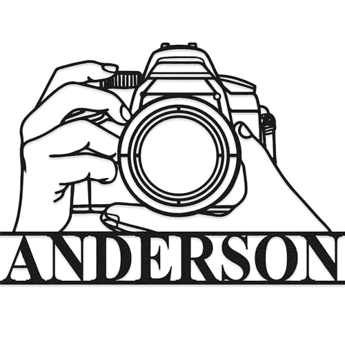 Custom Camera Metal Wall Sign | Personalized Photographer Wall Art