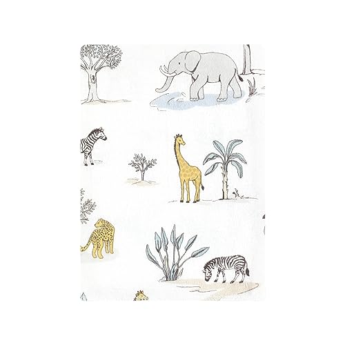 Image of Hudson Baby Unisex Baby Cotton Poly Flannel Burp Cloths Bundle, Boy Safari World, One Size