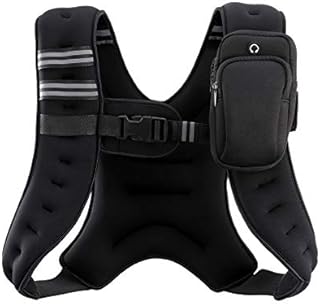 ZELUS Weighted Vest, 4lb/6lb/8lb/12lb/16lb/20lb Weight Vest with Reflective Stri