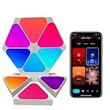 HEYWASAI Table Triangle Lights RGB Gaming Lights,App Controllable Led Wall Lights with Tuya Smart Application, Gaming Lights Perfect Decoration Light for Gaming Setup (Pack of 9)