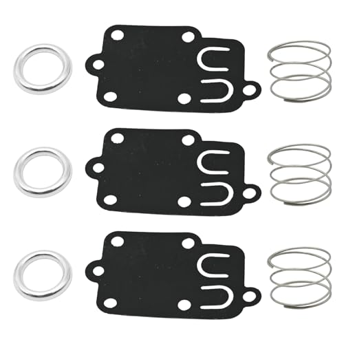 ZUDKSUY 3PCS Carburetor Diaphragm Gasket Kit Replacement 270026 272538 272538S 272637 4157 Compatible with BS LawnmoverSpring Loaded 2 to 5HP Horizontal Engines