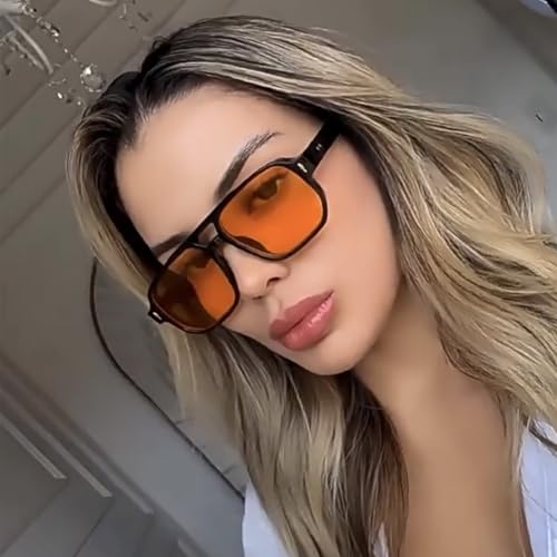 Retro Square Aviator Sunglasses Women Men Fashion Rectangle Sun Glasses 70s Classic Vintage Shades3