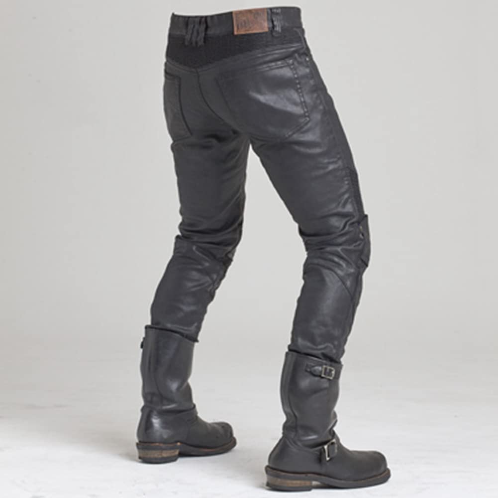Pantaloni Moto Tessuto Impermeabile Uomo Protezione Motorcycle Pantaloni Rinforzato Slim Fit Armature Pants, 4 X Pad di Protezione