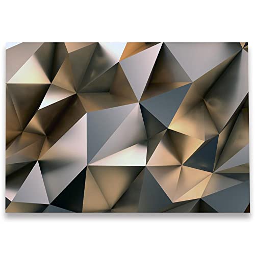 Cliouar-Metal Polygon Geometry Wall Mural Wallpaper For Bedroom Living Room 103" X 69" (Not Self Adhesive) #TOP3