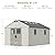 Patiowell 10 x 14 FT Outdoor Storage Shed, Plastic Shed with Floor and Skylight, Resin Storage Shed with Four-Window and Lockable Door for Garden, Patio, Backyard, Beige