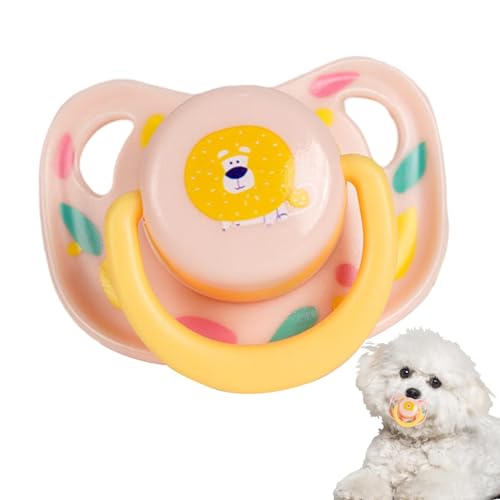 Chupete para perros pequeños, juguete suave para aliviar la dentición, chupete para cachorros para salud bucal, juguete para perros con de chupete de dibujos animados, masticable suave para
