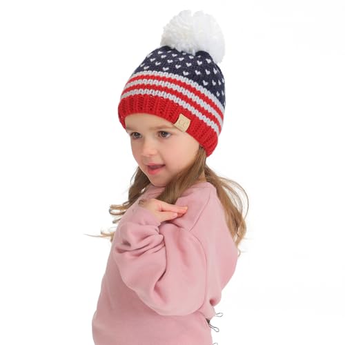 C.C American Beanie with Iceland Wool Pom for Women Unisex Soft Warm with Iceland Pom Knit Winter Skully Hat3