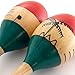 World Rhythm MAR56-NT Naturholz Maracas, handbemalt - Full Size Paar