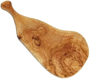 Naturally Med - Olive Wood Cutting Board/Cheese Board with Handle - 16.5 inch