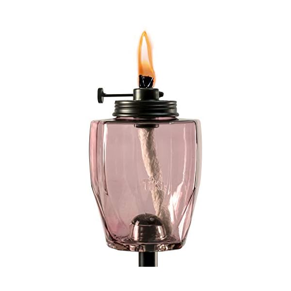 Tiki Brandmarkenlampe mit Einstellbarer Flamme, Blaugrün (Glas)