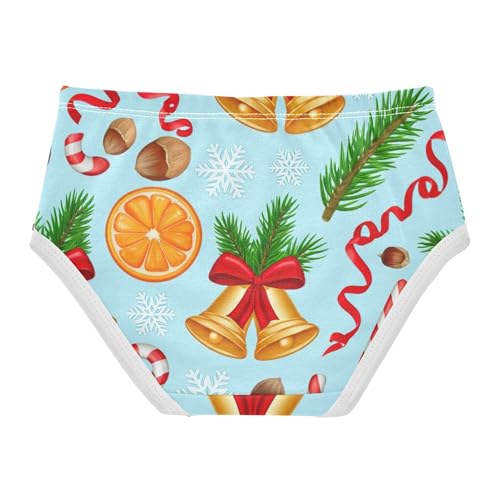 Christmas Bell Xmas Snowflakes Toddler Underwear Floral 2t Cotton Panties for Girl Designer Kids Briefs Undies2