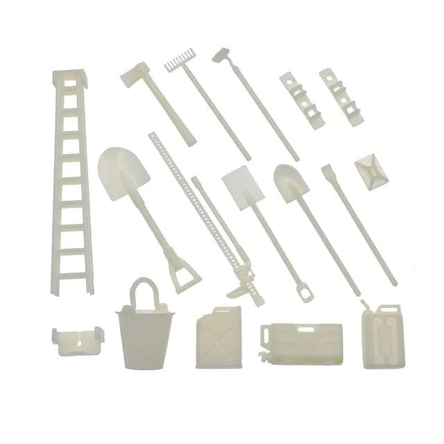 HLSONHENGM 13pcs Simulation Extinguisher Shovel Fuel Tank Sand Ladder Hammer Decoration for 1/12 1/16 for RC Car WPL C14 C24 MN D90 MN99S FY003(Original)