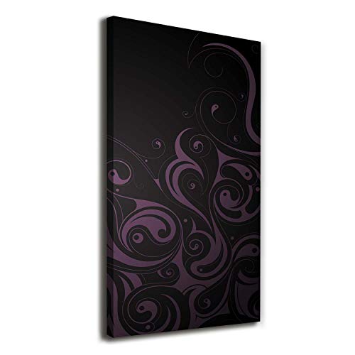 Peintures sur Toile Tulup 60x120 cm - Ornements Noirs d'Art Moderne Raffiné