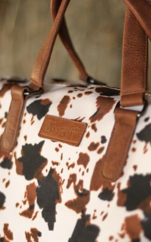 Wrangler Travel Duffle Bag for Women Oversized Cow Print Weekender Bag Overnight Bag4