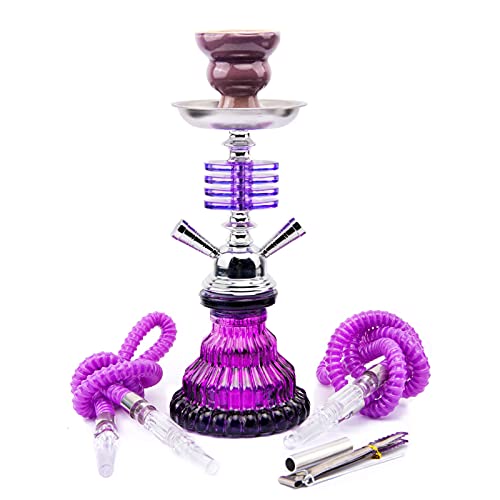 SHDT 11 Zoll Komplettes Shisha-Set Mit 2 Schläuchen Shisha-Kit Mit Shisha-Zubehör, Lila Shisha-Kit – Bild 3