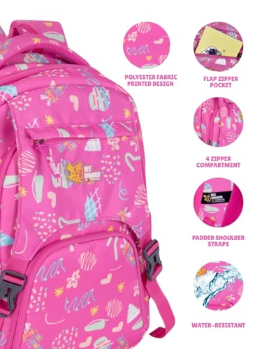 Image of Zara Sky Blue Doodle Dream School Backpack Pastel Fun Edition