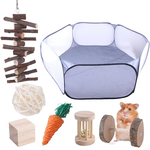 Gerbil Wooden Bridge Rodents Swing Cage Tent Suitable for Dwarf Chinchillas Wooden Swing for Hamsters Mice Hamster Tunnels for H