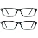 proSPORT Reading Glasses +1.50Â Black and BlueÂ Multi Pack Square Frame Reader Lightweight Wire Temples Men Women