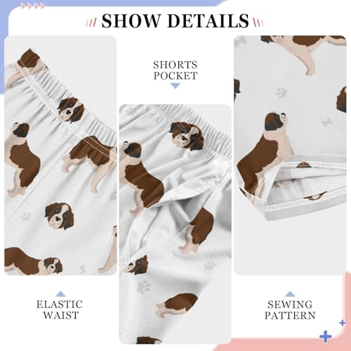 Boys' Pants Dog St Bernard Cute Long Bottoms Jogger Pants Elastic Waist Trousers with Pockets S-XL4
