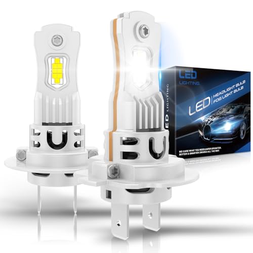 PPYYEMU Bombilla LED H7 120 W 30000LM 700% Super Bright, 6500 K Blanco Frío, No requiere adaptador, Anti Error, Mini Tamaño 1:1 Ventilado, Plug & Play, 2 bombillas H7