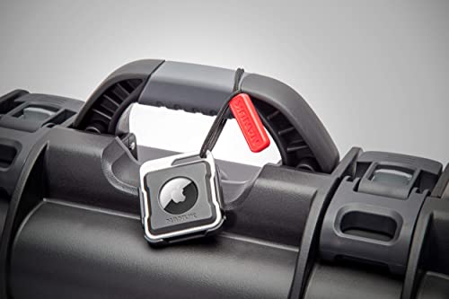 Image of NANUK Airtag Holder for Apple Airtag, 4 Mounting Options, Black | Mount with Hook-and-Loop, 3m Tape, Or Lanyard, Attaches to Cases, Backpacks, Luggage, Drones, Cameras, Keys, Bikes, More