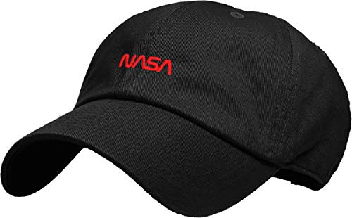 KBSV-145 BLK NASA Dad Hat Embroidered Cotton Baseball Cap Adjustable