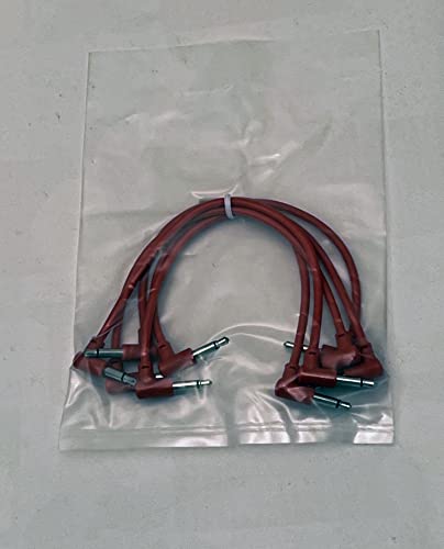 Câble patch Eurorack coudé Luigis M-PAR rouge 15cm mini jack synthé modulaire lot de 5 - 2