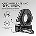 Forcefree+ Barbell Clips (Pair), Barbell Clamps, Quick Release Olympic Barbell Clamps with Anti Slip TPR Grip, Barbell Collars for Secure Weightlifting & Powerlifting (Black)
