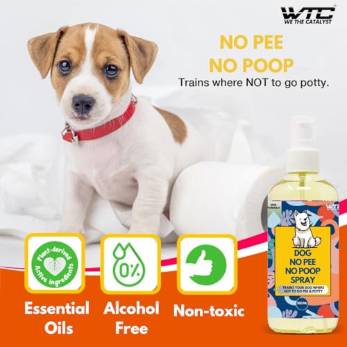 Image of WTC Dog No Pee No Poop Potty Training Spray, 500 ML - Non-Toxic Dog Spray to Prevent Peeing and Pooping - Natural No Marking Scent Spray - Stops Dogs Peeing Indoors /Outdoors