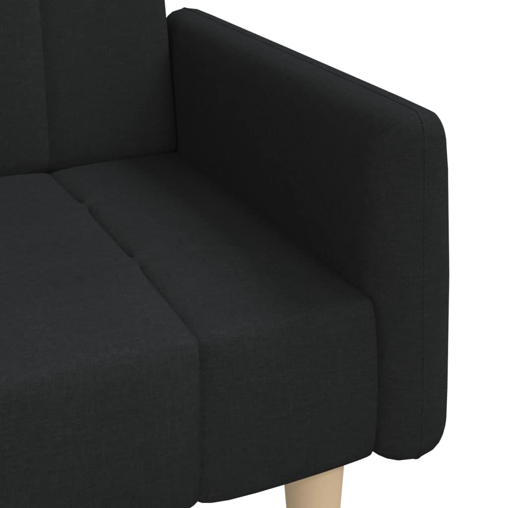 sofás de Dos plazas,Sofa 120 cm,Sofa Cama Dos plazas,Sofá Cama de 2 plazas Tela negroAdecuado para salón, Dormitorio
