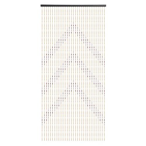 YISSALE Cortina de perlas de bambú, 180 x 90 cm, cortina de puerta, cortina de ventana, bohemia, cortina de puerta de cuentas de madera en espiga, cortina de bambú para baño, cocina, dormitorio