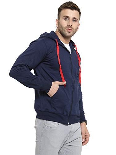 Image of Scott International Men's Solid Cotton Hoodies for Men, Trendy and Comfortable Sweatshirts for Men, Stylish Winter Wear with Hood and Pockets, Fashionable Hooded Sweatshirts