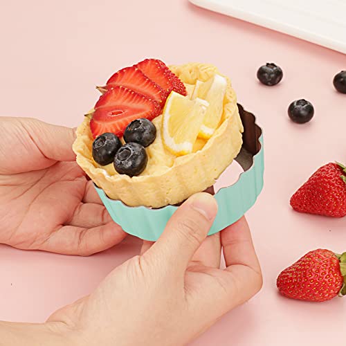 Lifvcnt Mini Tart Pans For Baking Round, Mini Cheesecake Pans Removable Bottom, Mini Pie Tart Shell Molds For Cupcakes, Muffins, Cookies, Pies, Tart Tins, Pudding, Tartlet, Quiches #TOP2