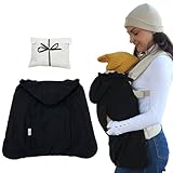 Intimom Baby Carrier Cover Winter with Detachable Hood - Windproof Winter Car Seat Cover Baby Girl & Boy, Universal Travel Carrier & Stroller Blankets for Babies - Waterproof with Fleece Lining