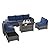 Aoxun Outdoor Patio Furniture Set with 44'' Fire Pit Table, 7 Pcs Outdoor Patio Furniture Sets with 4in Thicken Cushion, Widen Armrests Wicker Outdoor Sectional for Backyard (Waterproof Cover Include)