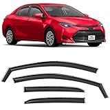 Voron Glass in-Channel Extra Durable Rain Guards for Toyota Corolla 2014-2019 Sedan, Window Deflectors, Vent Window Visors, 4 Pieces - 200558