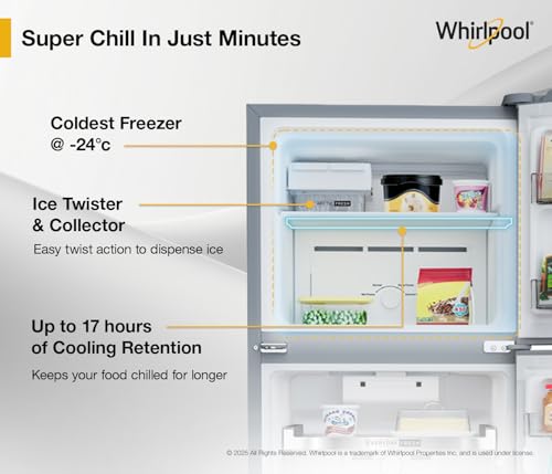 Image of Whirlpool 235 L 2 Star Frost-free inverter Double Door Refrigerator (NEO SP278 PRM LUNAR STEEL(2S, 2026 Model)-Y, 2026 Model)