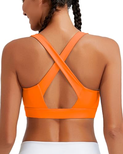Image of RUNNING GIRL High Impact Sports Bras for Women, High Support Running Strappy Women's Sports Bra with Sewn in Pads