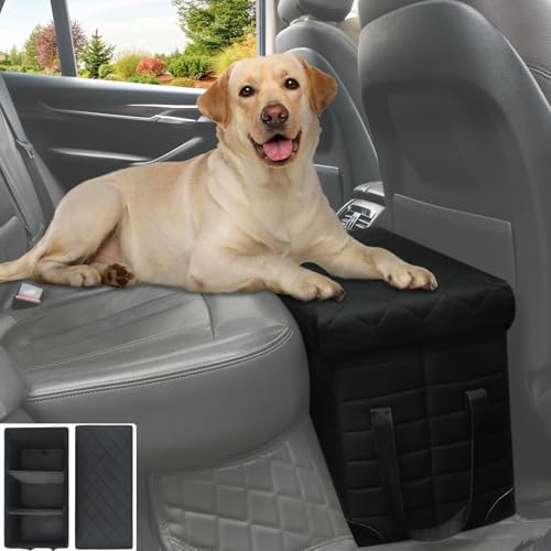 GOYJOY Sitzverlängerung für Hunde, Rück- und Vordersitzverlängerung mit Stauraum für SUV, LKW, Limousine, kann bis zu 90 kg tragen, für große, kleine, mittelgroße Haustiere