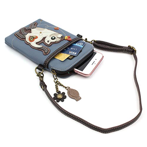 Image of CHALA Cat Collection Cell Phone Crossbody Purse-Women PU Leather /Canvas Multicolor Handbag with Adjustable Strap