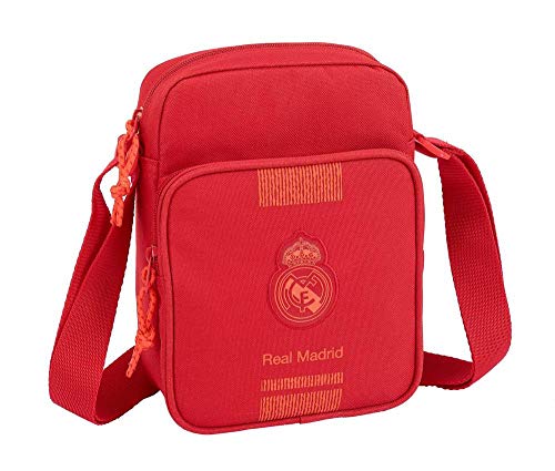 safta ST611957672 Bandolera PEQUEÑA Real Madrid Red 3ª E 16x22x6, Unisex niños, Rojo, 22 cm