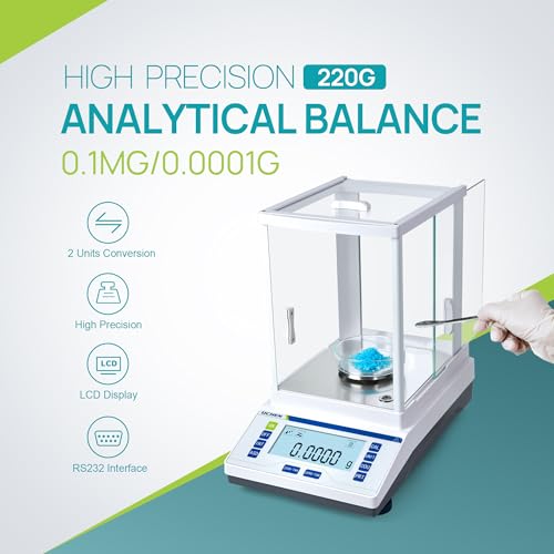 Balance de laboratoire de haute précision 0,0001 g LICHEN pour pesée d'analyse 220 g